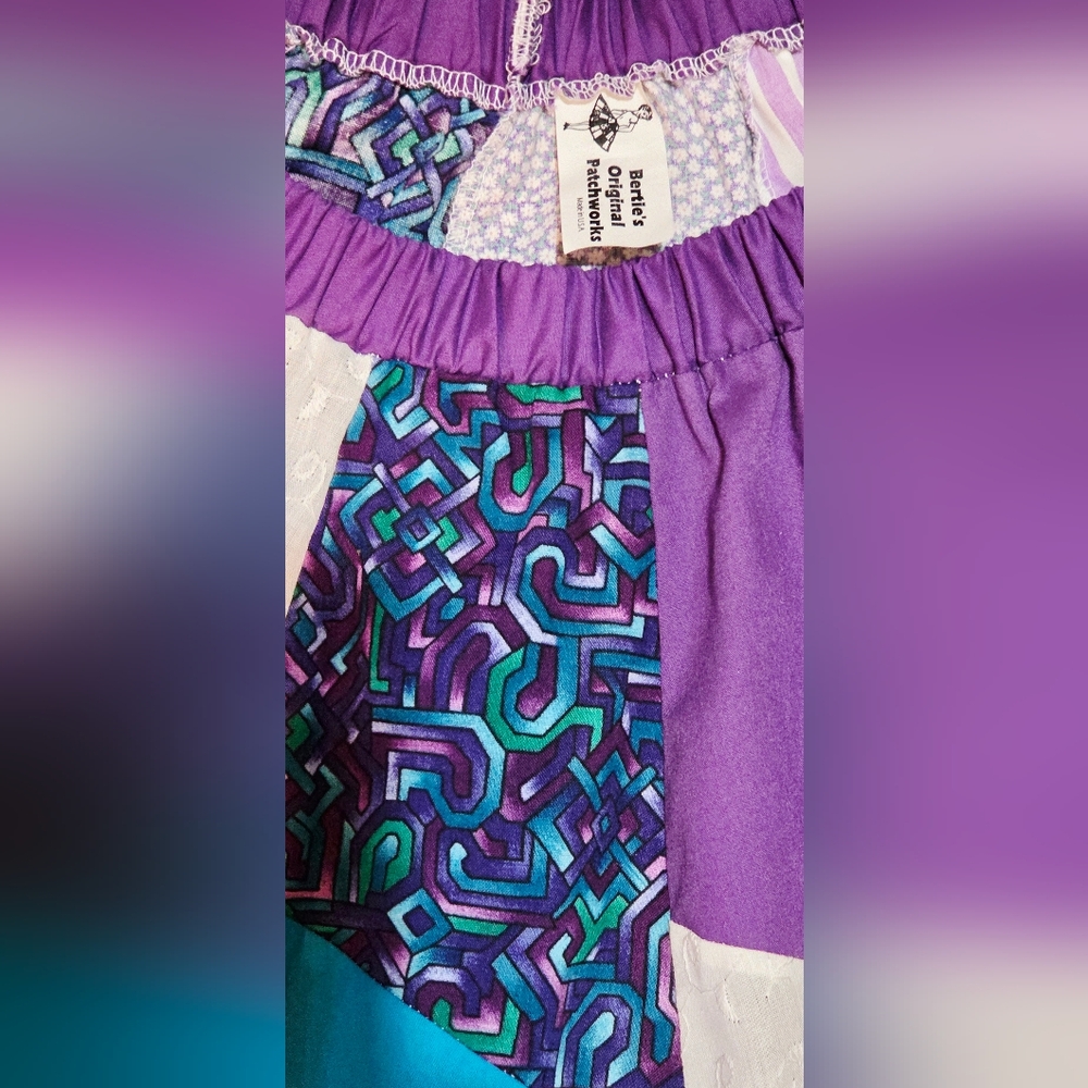 Berties Original Patchwork Purple Full Circle Ski… - image 3
